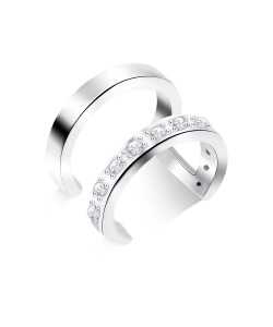 Double Curve with Crystal Ear Cuff EC-1139